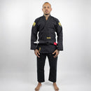 Kimono Jiu Jitsu Masculino Forgeshield Gi Preto e Dourado| Raik Fight Wear