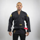 Kimono Jiu Jitsu Masculino Forgeshield Gi Preto e Dourado| Raik Fight Wear