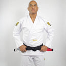 Kimono Jiu Jitsu Forgeshield Gi Branco e Dourado| Raik Fight Wear