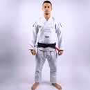 Kimono Jiu Jitsu Masculino Forgeshield Gi Branco e Preto | Raik Fight Wear