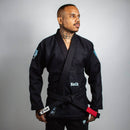 Kimono Jiu Jitsu Masculino Forgeshield Gi Preto e Azul bebê | Raik Fight Wear