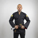 Kimono Jiu Jitsu Masculino Forgeshield Gi Preto e Dourado| Raik Fight Wear