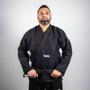 Kimono Jiu Jitsu Forgeshield Gi Preto e Branco| Raik Fight Wear