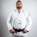 Kimono Jiu Jitsu Masculino Forgeshield Gi Branco e Preto | Raik Fight Wear