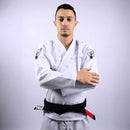 Kimono Jiu Jitsu Masculino Forgeshield Gi Branco e Preto | Raik Fight Wear