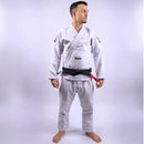 Kimono Jiu Jitsu Masculino Forgeshield Gi Branco e Preto | Raik Fight Wear