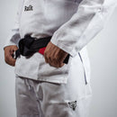 Kimono Jiu Jitsu Masculino Forgeshield Gi Branco e Preto | Raik Fight Wear