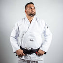 Kimono Jiu Jitsu Masculino Forgeshield Gi Branco e Preto | Raik Fight Wear