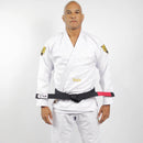 Kimono Jiu Jitsu Forgeshield Gi Branco e Dourado| Raik Fight Wear