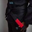 Kimono Jiu Jitsu Feminino Forgeshield Gi Preto e Azul bebê | Raik Fight Wear