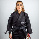 Kimono Jiu Jitsu Feminino Forgeshield Gi Preto e Cinza | Raik Fight Wear