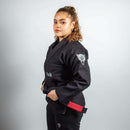 Kimono Jiu Jitsu Feminino Forgeshield Gi Preto e Cinza | Raik Fight Wear