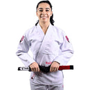 Kimono Jiu Jitsu Feminino Forgeshield Gi Branco e Rosa| Raik Fight Wear
