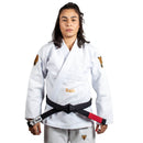 Kimono Jiu Jitsu Feminino Forgeshield Gi Branco e Dourado| Raik Fight Wear