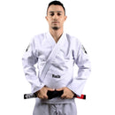 Kimono Jiu Jitsu Masculino Forgeshield Gi Branco e Preto | Raik Fight Wear