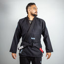 Kimono Jiu Jitsu Masculino Forgeshield Gi Preto e Azul bebê | Raik Fight Wear