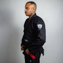 Kimono Jiu Jitsu Masculino Forgeshield Gi Preto e Azul bebê | Raik Fight Wear