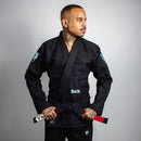 Kimono Jiu Jitsu Masculino Forgeshield Gi Preto e Azul bebê | Raik Fight Wear