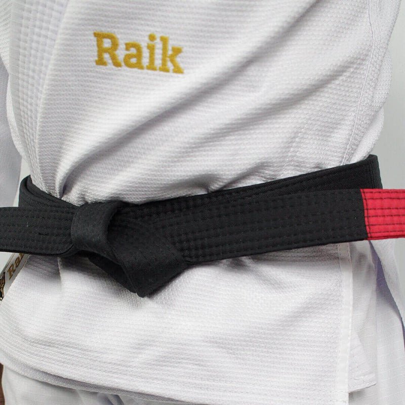 Kimono Jiu Jitsu Forgeshield Gi Branco e Dourado| Raik Fight Wear