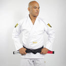 Kimono Jiu Jitsu Forgeshield Gi Branco e Dourado| Raik Fight Wear